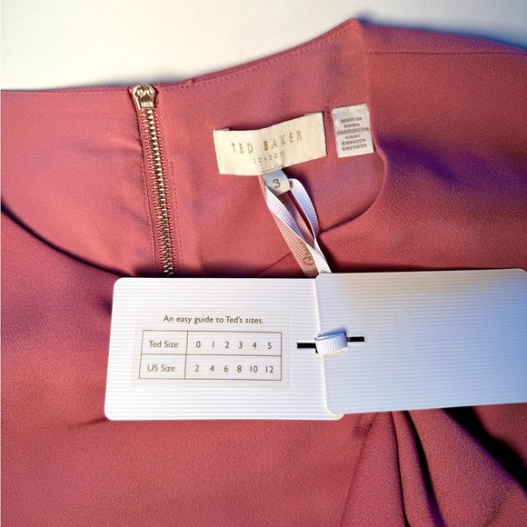 Ted Baker Kelliss Sculpted Bow Dusty Rose Sleeveless Blouse - Quiet Luxury - Picture 11 of 14